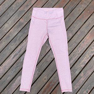 Danskin Small Pink & White Striped Joggers Leggings with Side Pockets